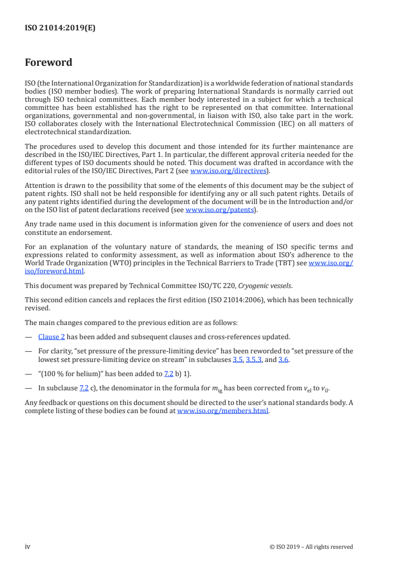 ISO 21014:2019 ISO 21014:2019 - Cryogenic vessels — Cryogenic insulation performance/12/2019 - Page 4 preview