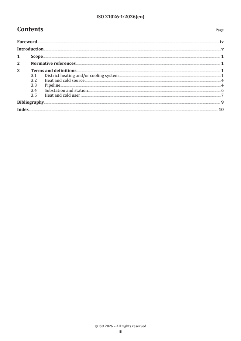 ISO 21026-1:2026 ISO 21026-1:2026 - Heat supply network — Vocabulary — Part 1: System - Page 3 preview
