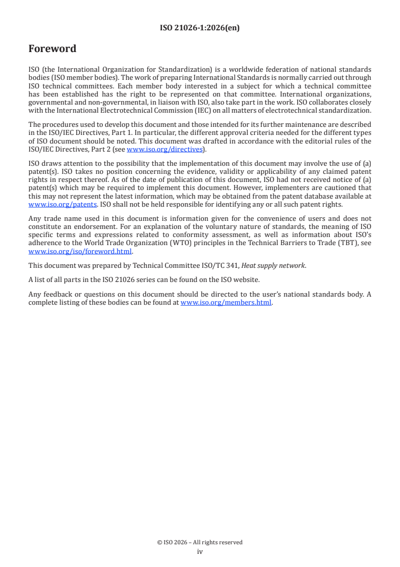 ISO 21026-1:2026 ISO 21026-1:2026 - Heat supply network — Vocabulary — Part 1: System - Page 4 preview