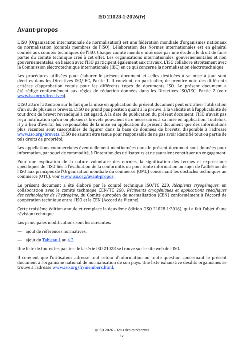 ISO 21028-1:2026 ISO 21028-1:2026 - Récipients cryogéniques — Exigences de ténacité pour les matériaux à température cryogénique — Partie 1: Températures inférieures à ‒80 °C - Page 4 preview