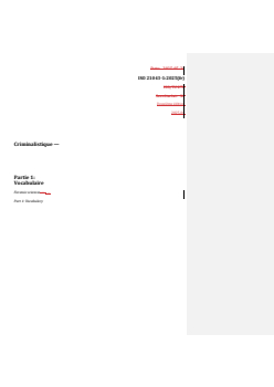 ISO 21043-1:2025 REDLINE ISO 21043-1:2025 - Criminalistique — Partie 1: Vocabulaire
Released:27. 06. 2025 - Page 1 preview