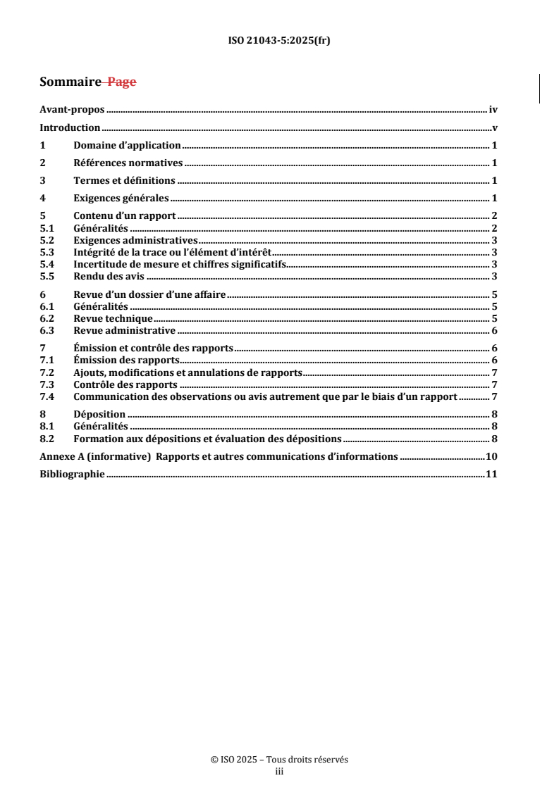 ISO 21043-5:2025 REDLINE ISO 21043-5:2025 - Criminalistique — Partie 5: Rapports
Released:27. 06. 2025 - Page 3 preview