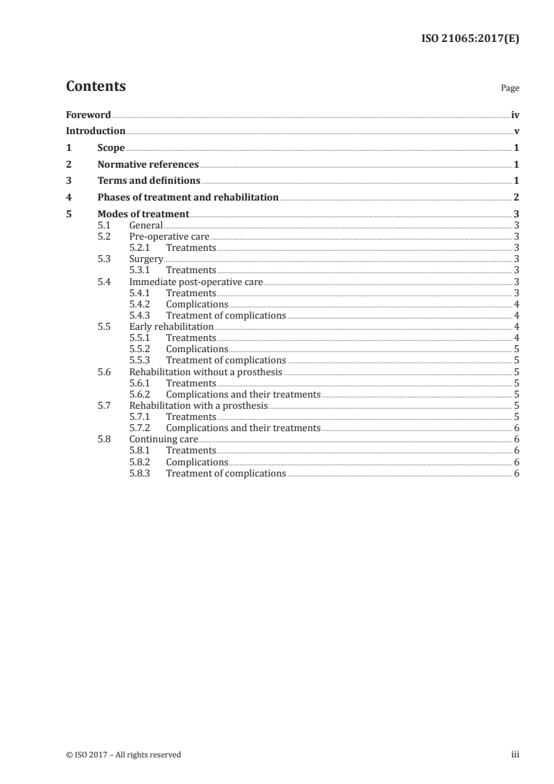ISO 21065:2017 ISO 21065:2017 - Prosthetics and orthotics — Terms relating to the treatment and rehabilitation of persons having a lower limb amputation/20/2017 - Page 3 preview