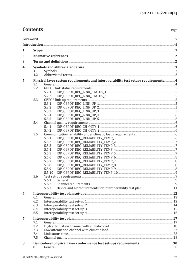 ISO 21111-5:2020 ISO 21111-5:2020 - Road vehicles — In-vehicle Ethernet — Part 5: Optical 1-Gbit/s physical layer system requirements and test plans/29/2020 - Page 3 preview