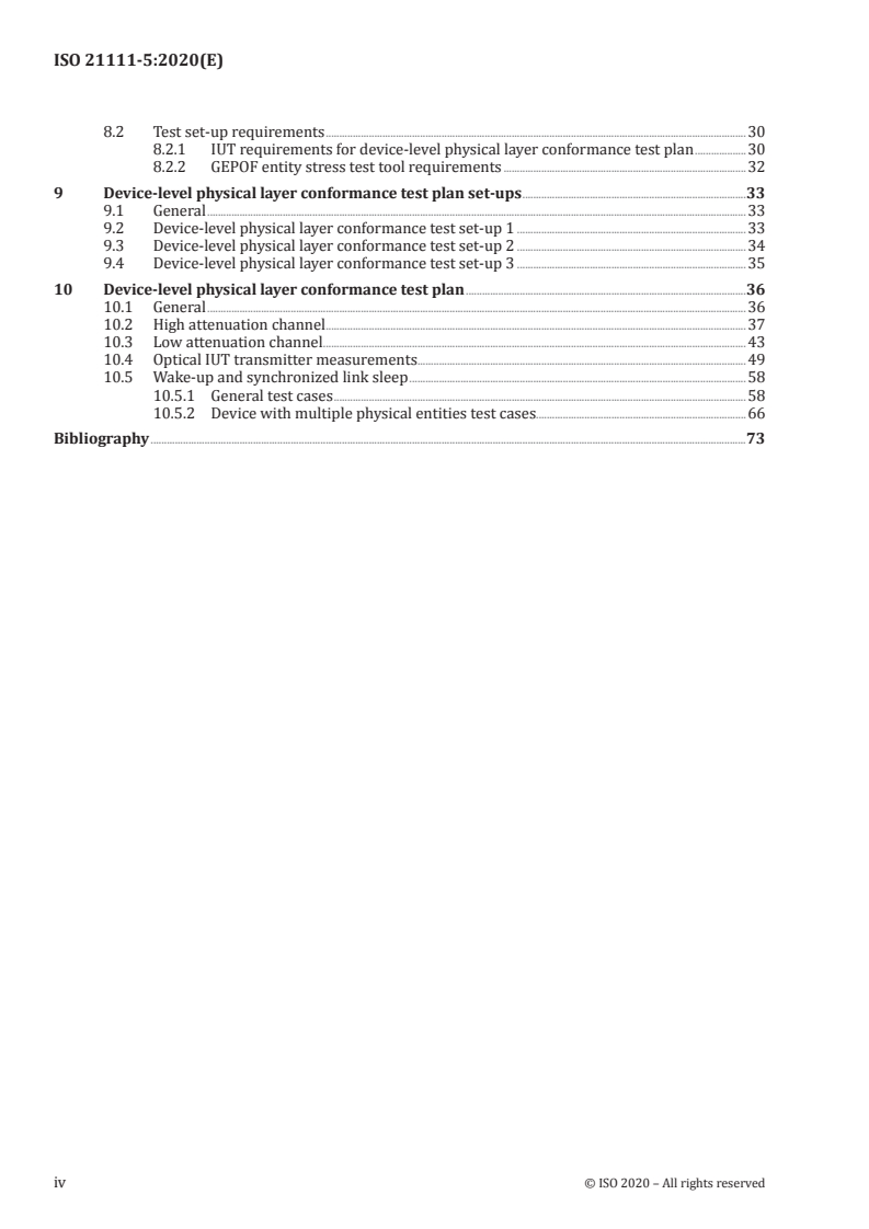 ISO 21111-5:2020 ISO 21111-5:2020 - Road vehicles — In-vehicle Ethernet — Part 5: Optical 1-Gbit/s physical layer system requirements and test plans/29/2020 - Page 4 preview