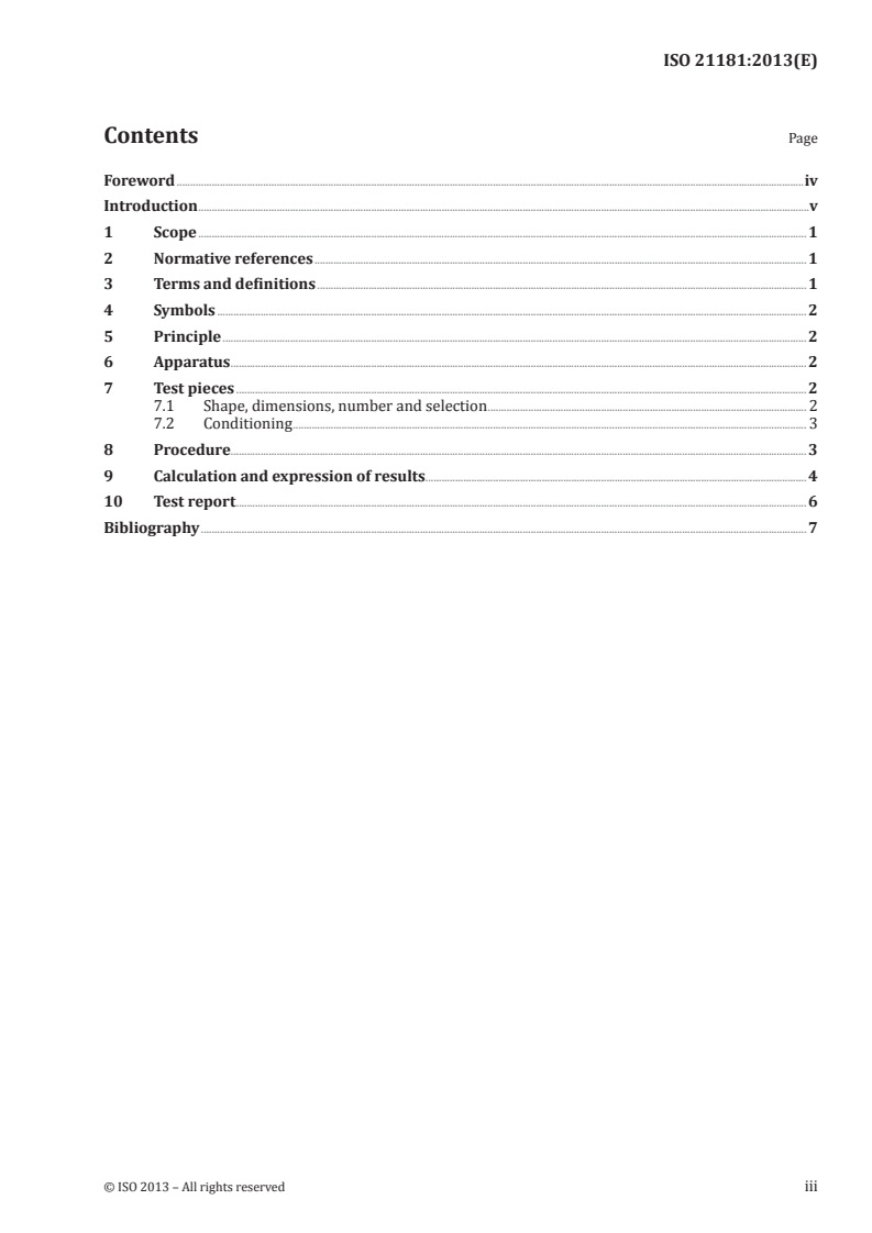 ISO 21181:2013 ISO 21181:2013 - Light conveyor belts — Determination of the relaxed elastic modulus/20/2013 - Page 3 preview