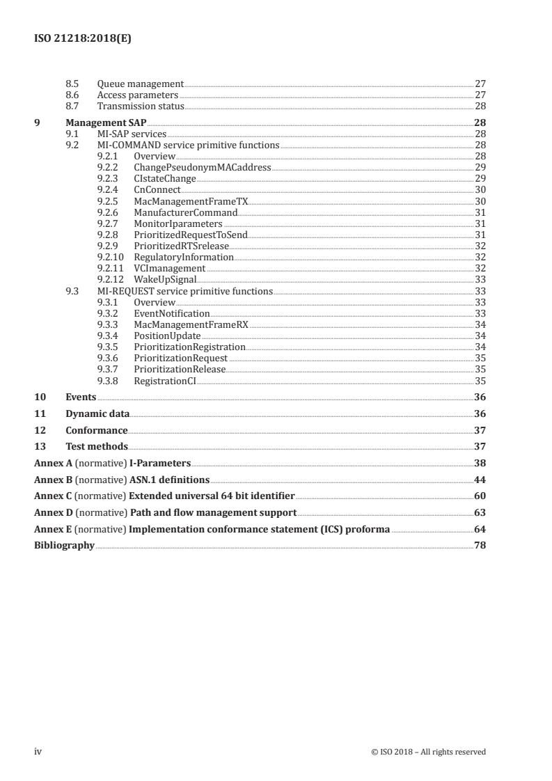 ISO 21218:2018 ISO 21218:2018 - Intelligent transport systems — Hybrid communications — Access technology support/24/2018 - Page 4 preview