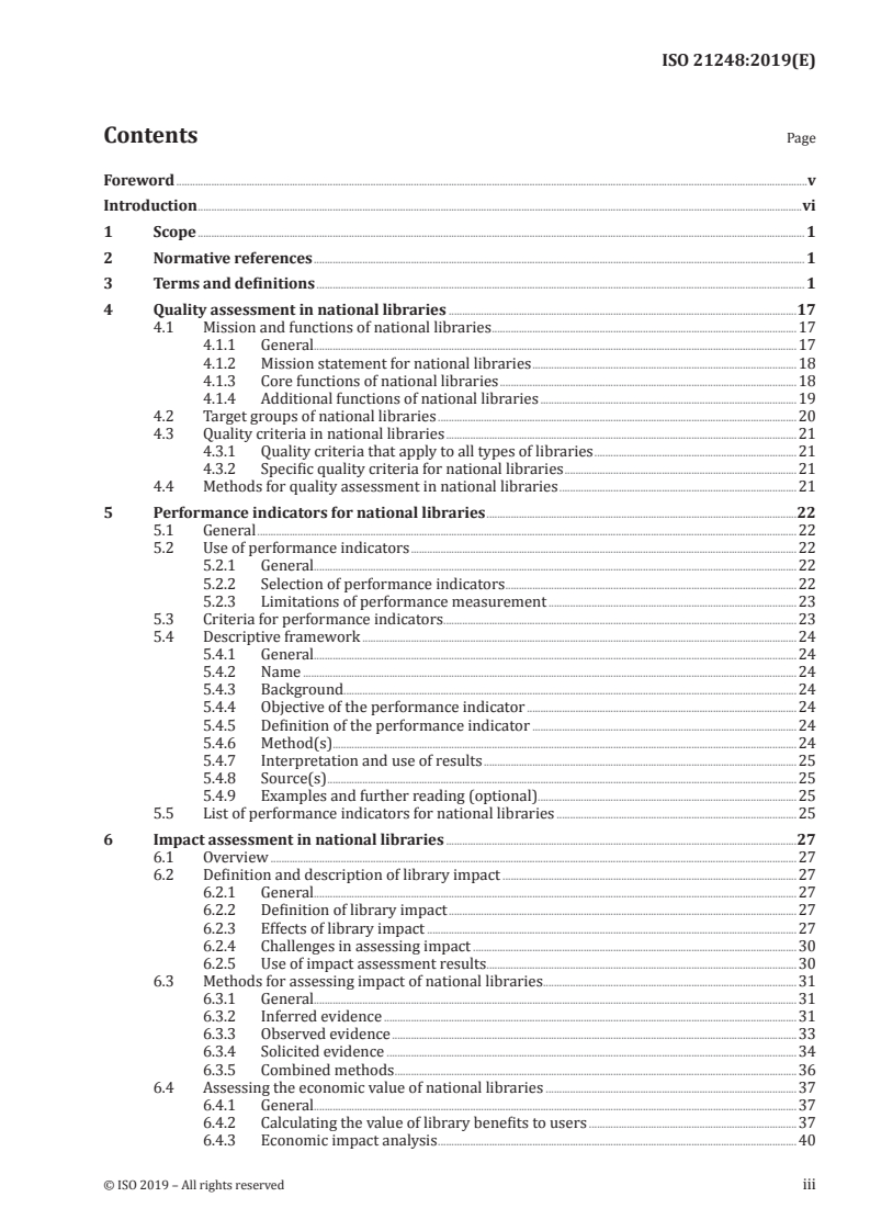 SIST ISO 21248:2019 ISO 21248:2019 - Information and documentation — Quality assessment for national libraries/4/2019 - Page 3 preview