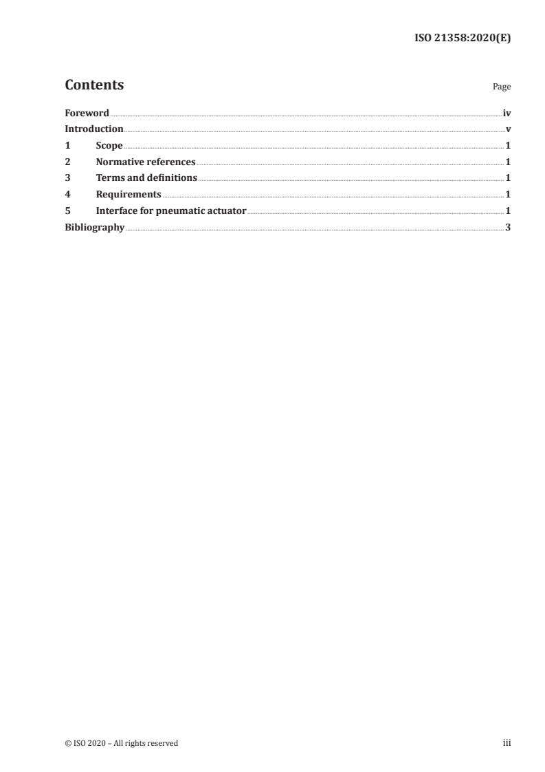 ISO 21358:2020 ISO 21358:2020 - Vacuum technology — Right-angle valve — Dimensions and interfaces for pneumatic actuator/7/2020 - Page 3 preview