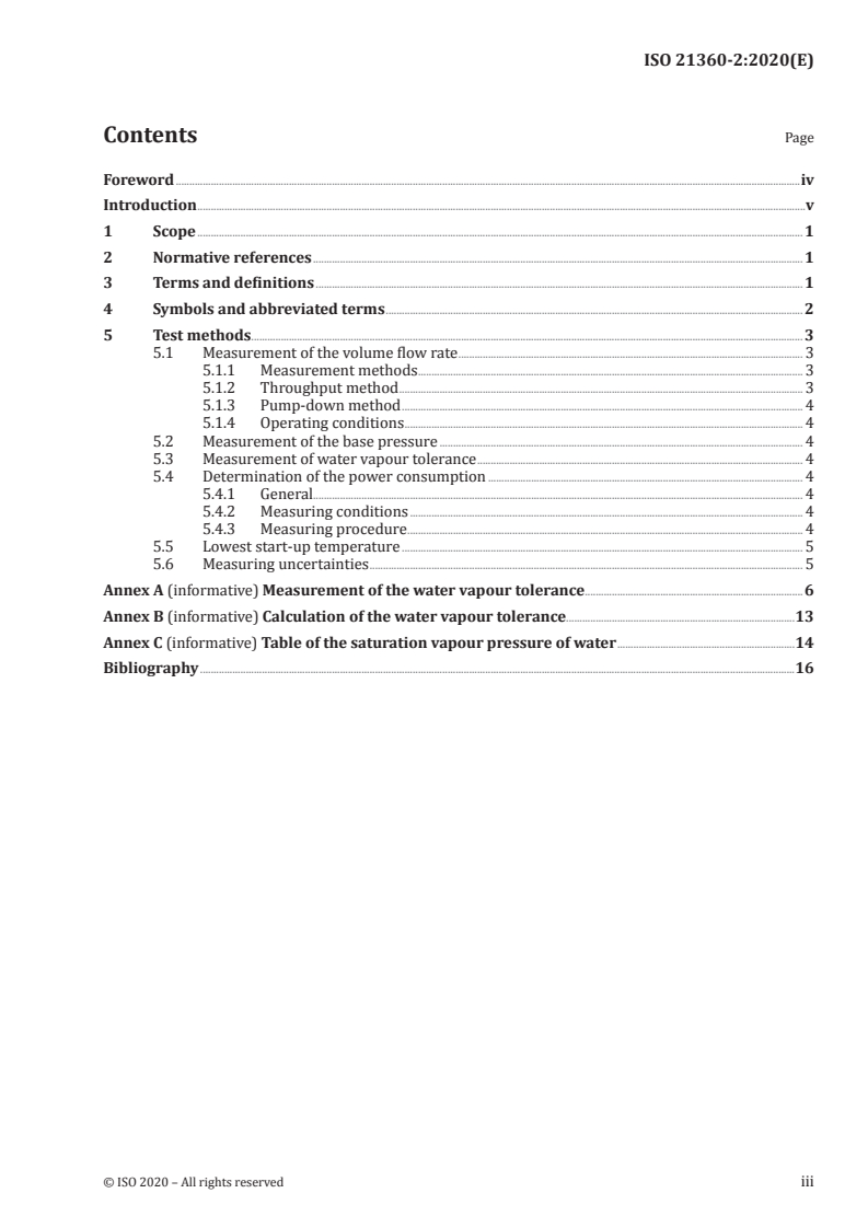 ISO 21360-2:2020 ISO 21360-2:2020 - Vacuum technology — Standard methods for measuring vacuum-pump performance — Part 2: Positive displacement vacuum pumps/15/2020 - Page 3 preview