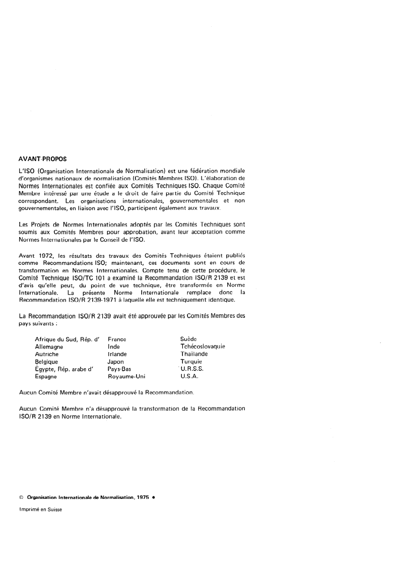 SIST ISO 2139:1997 ISO 2139:1975 - Engins de manutention continue pour produits en vrac — Transporteurs par secousses ou par inertie et distributeurs à mouvement alternatif à auges tubulaires/1/1975 - Page 2 preview