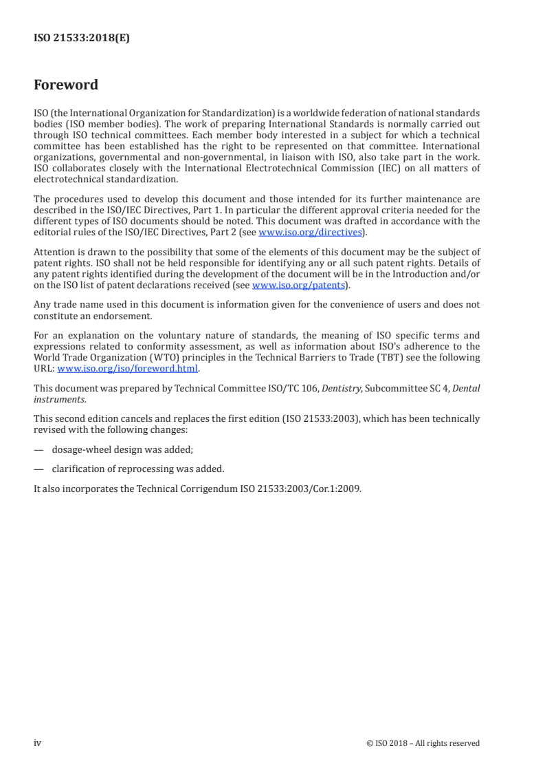 ISO 21533:2018 ISO 21533:2018 - Dentistry — Reprocessable cartridge syringes for intraligamentary injections/5/2018 - Page 4 preview