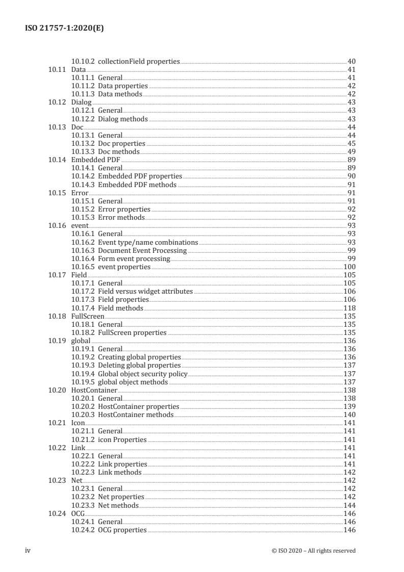ISO 21757-1:2020 ISO 21757-1:2020 - Document management — ECMAScript for PDF — Part 1: Use of ISO 32000-2 (PDF 2.0)/16/2020 - Page 4 preview