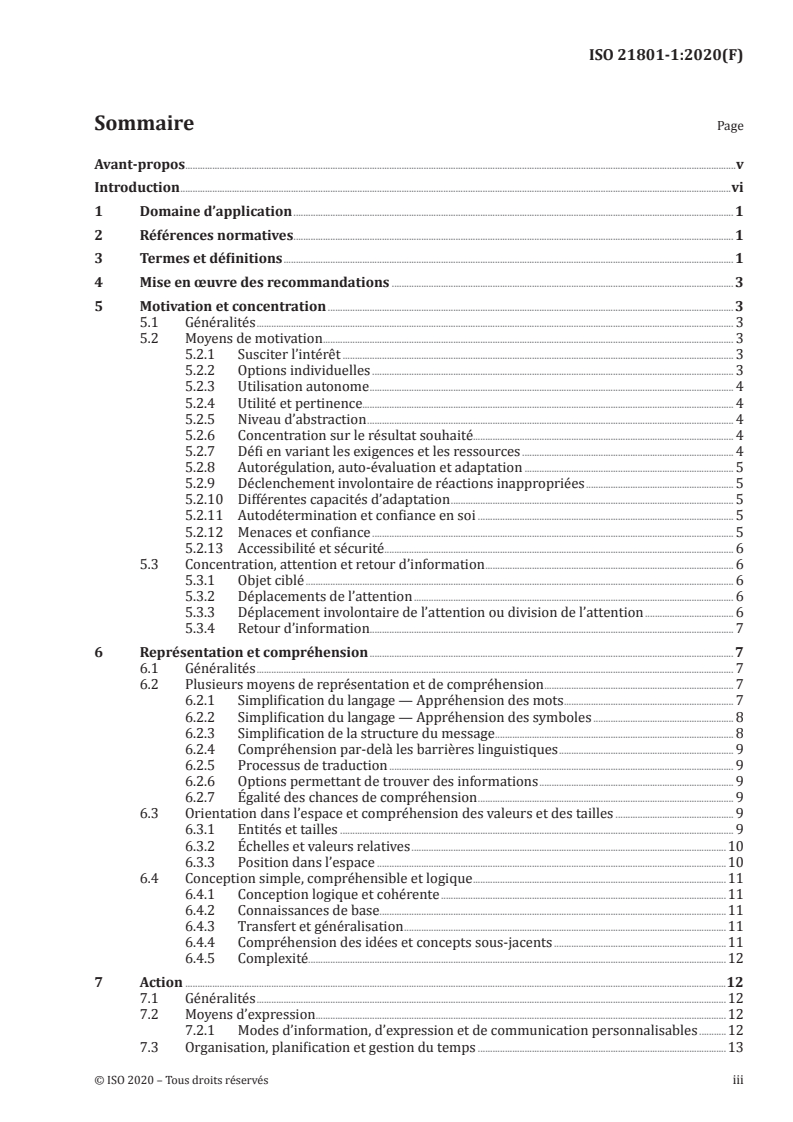 ISO 21801-1:2020 ISO 21801-1:2020 - Accessibilité cognitive — Partie 1: Lignes directrices générales/18/2021 - Page 3 preview