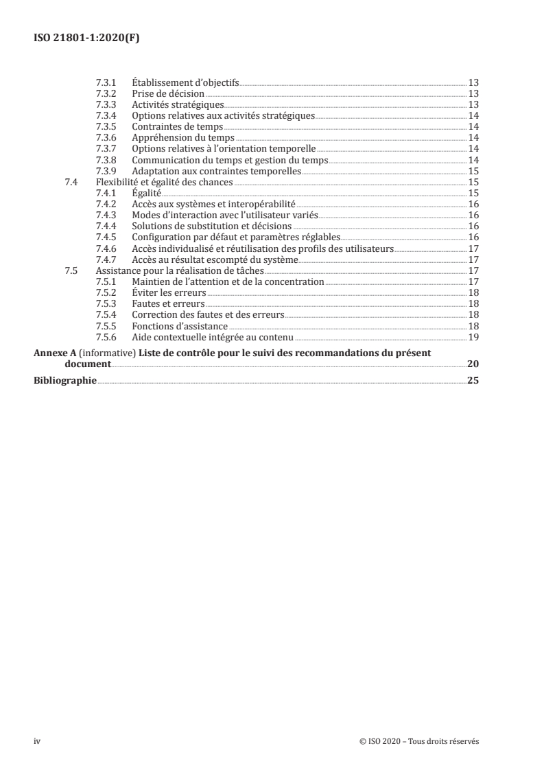 ISO 21801-1:2020 ISO 21801-1:2020 - Accessibilité cognitive — Partie 1: Lignes directrices générales/18/2021 - Page 4 preview