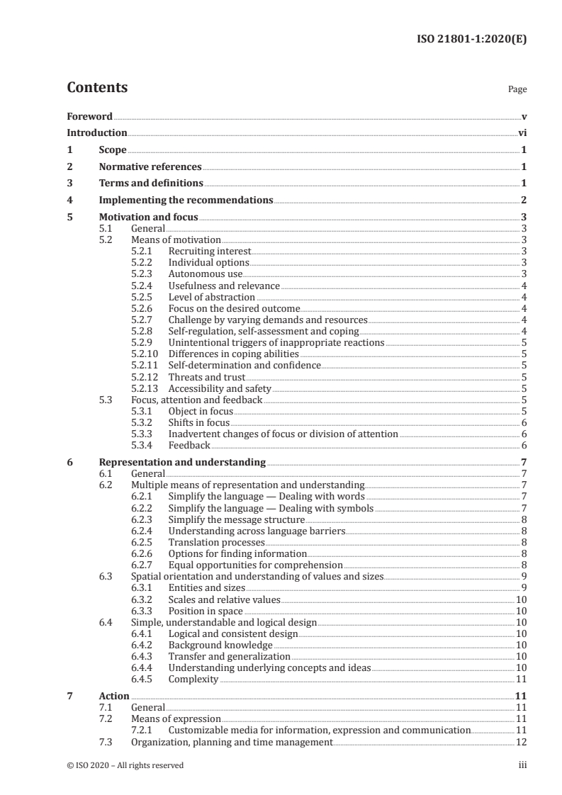ISO 21801-1:2020 ISO 21801-1:2020 - Cognitive accessibility — Part 1: General guidelines/13/2020 - Page 3 preview