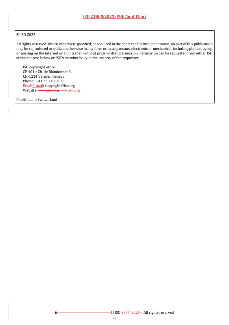 REDLINE ISO 21805:2023/PRF Amd 1 - Guidance and recommendations on design, selection and installation of vents to safeguard the structural integrity of enclosures protected by gaseous fire-extinguishing systems — Amendment 1
Released:3. 11. 2025