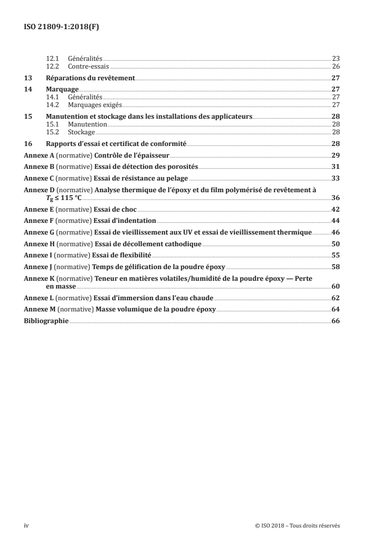 ISO 21809-1:2018 ISO 21809-1:2018 - Industries du pétrole et du gaz naturel — Revêtements externes des conduites enterrées ou immergées utilisées dans les systèmes de transport par conduites — Partie 1: Revêtements à base de polyoléfines (PE tricouche et PP tricouche)/3/2018 - Page 4 preview