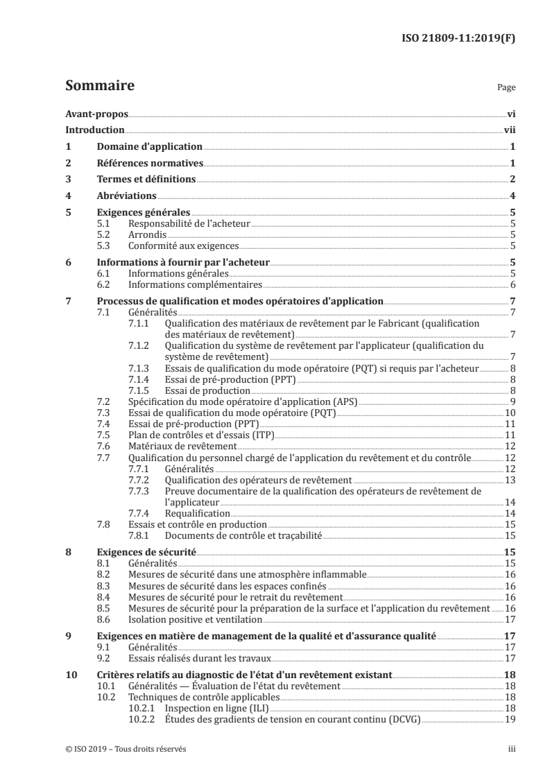 ISO 21809-11:2019 ISO 21809-11:2019 - Industries du pétrole et du gaz naturel — Revêtements externes des conduites enterrées ou immergées utilisées dans les systèmes de transport par conduites — Partie 11: Réparations et réhabilitation du revêtement sur site/20/2020 - Page 3 preview