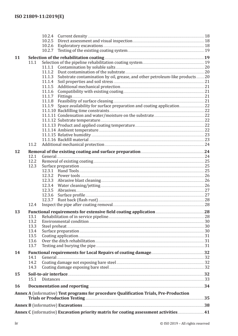 ISO 21809-11:2019 ISO 21809-11:2019 - Petroleum and natural gas industries — External coatings for buried or submerged pipelines used in pipeline transportation systems — Part 11: Coatings for in-field application, coating repairs and rehabilitation/1/2019 - Page 4 preview