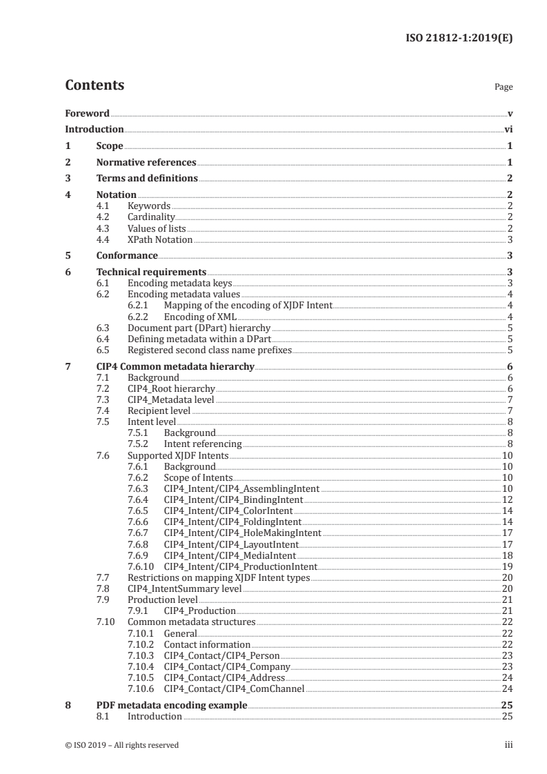 SIST ISO 21812-1:2020 ISO 21812-1:2019 - Graphic technology — Print product metadata for PDF files — Part 1: Architecture and core requirements for metadata/2/2019 - Page 3 preview