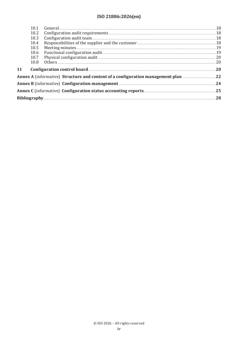 ISO 21886:2026 ISO 21886:2026 - Space systems — Configuration management - Page 4 preview