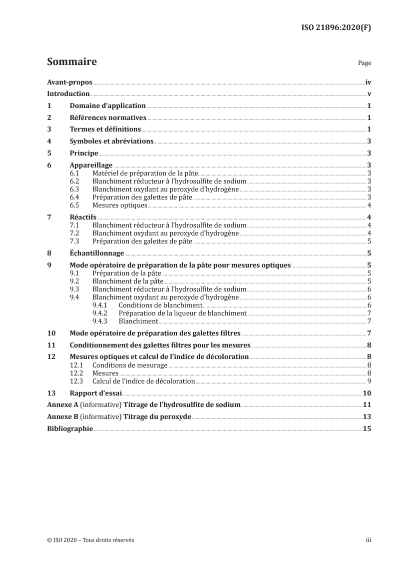 ISO 21896:2020 ISO 21896:2020 - Papier, pâte et recyclage — Essai de décoloration des produits papier colorés en masse et des produits papier imprimés au moyen d'encres à colorants
Released:3/23/2020 - Page 3 preview