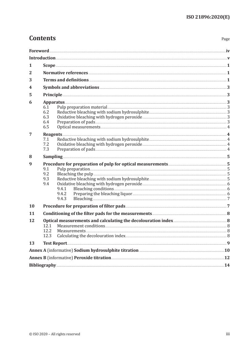 ISO 21896:2020 ISO 21896:2020 - Paper, pulp, and recycling — Decolouration test of dye coloured paper products and paper products printed using dye inks
Released:3/23/2020 - Page 3 preview