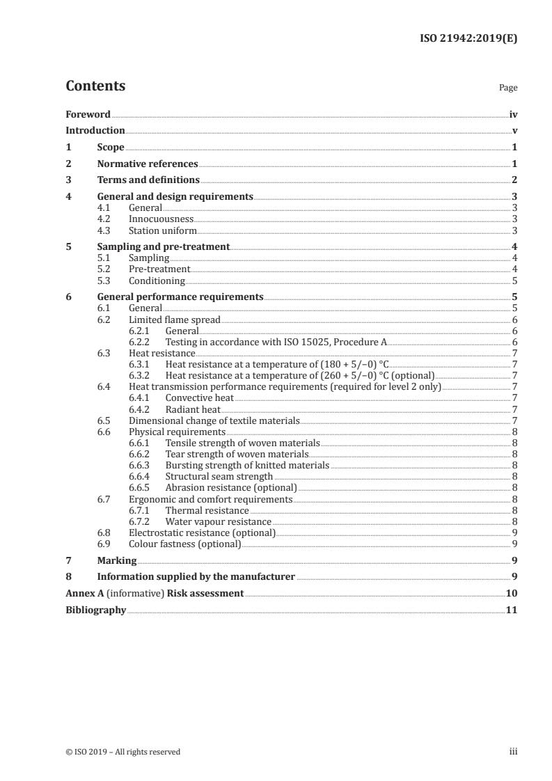 ISO 21942:2019 ISO 21942:2019 - Station uniform for firefighters/19/2019 - Page 3 preview