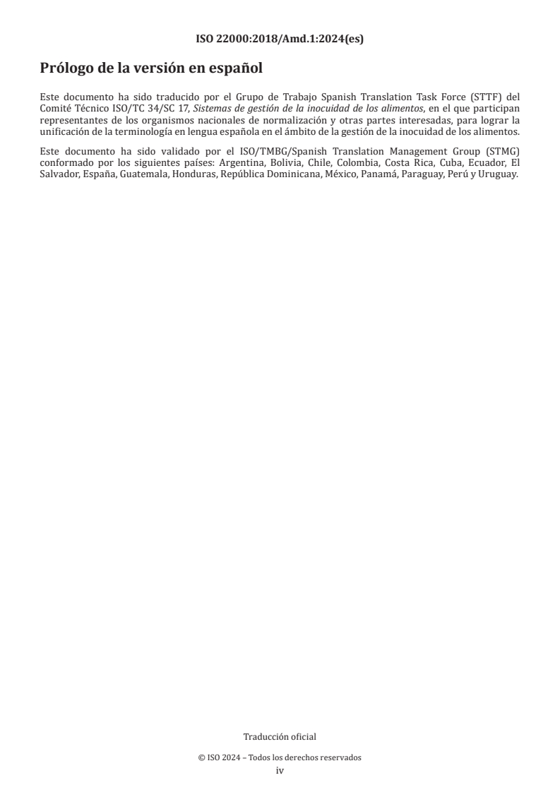 ISO 22000:2018/Amd 1:2024 ISO 22000:2018/Amd 1:2024 - Food safety management systems — Requirements for any organization in the food chain — Amendment 1: Climate action changes/27/2024 - Page 4 preview