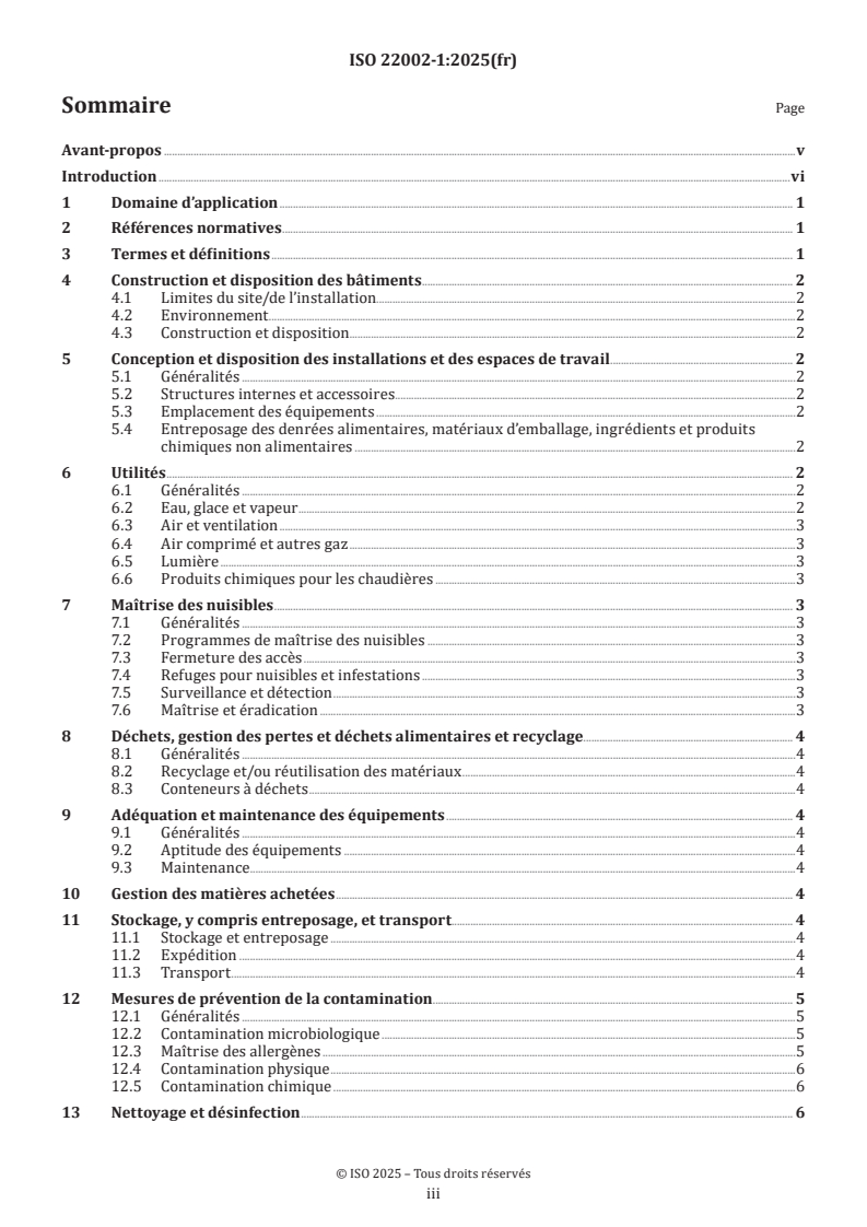 ISO 22002-1:2025 ISO 22002-1:2025 - Programmes prérequis pour la sécurité des denrées alimentaires — Partie 1: Fabrication des denrées alimentaires
Released:29. 07. 2025 - Page 3 preview
