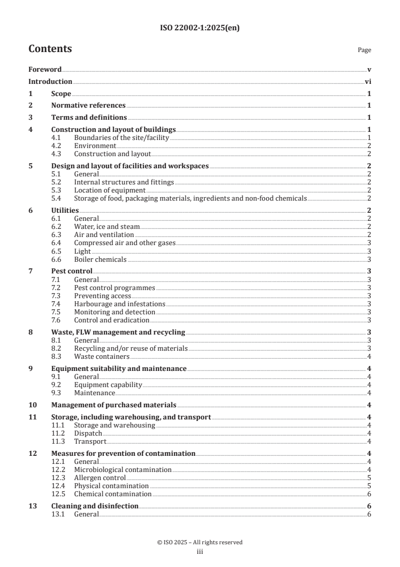 ISO 22002-1:2025 ISO 22002-1:2025 - Prerequisite programmes on food safety — Part 1: Food manufacturing
Released:29. 07. 2025 - Page 3 preview