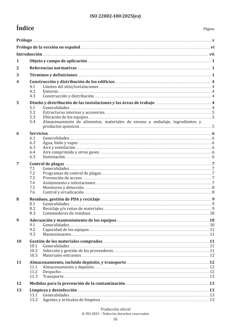 ISO 22002-100:2025 ISO 22002-100:2025 - Prerequisite programmes on food safety — Part 100: Requirements for the food, feed and packaging supply chain - Page 3 preview