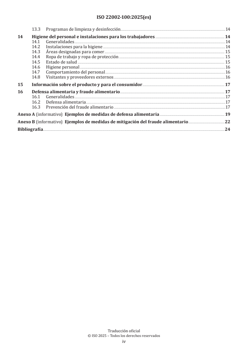 ISO 22002-100:2025 ISO 22002-100:2025 - Prerequisite programmes on food safety — Part 100: Requirements for the food, feed and packaging supply chain - Page 4 preview