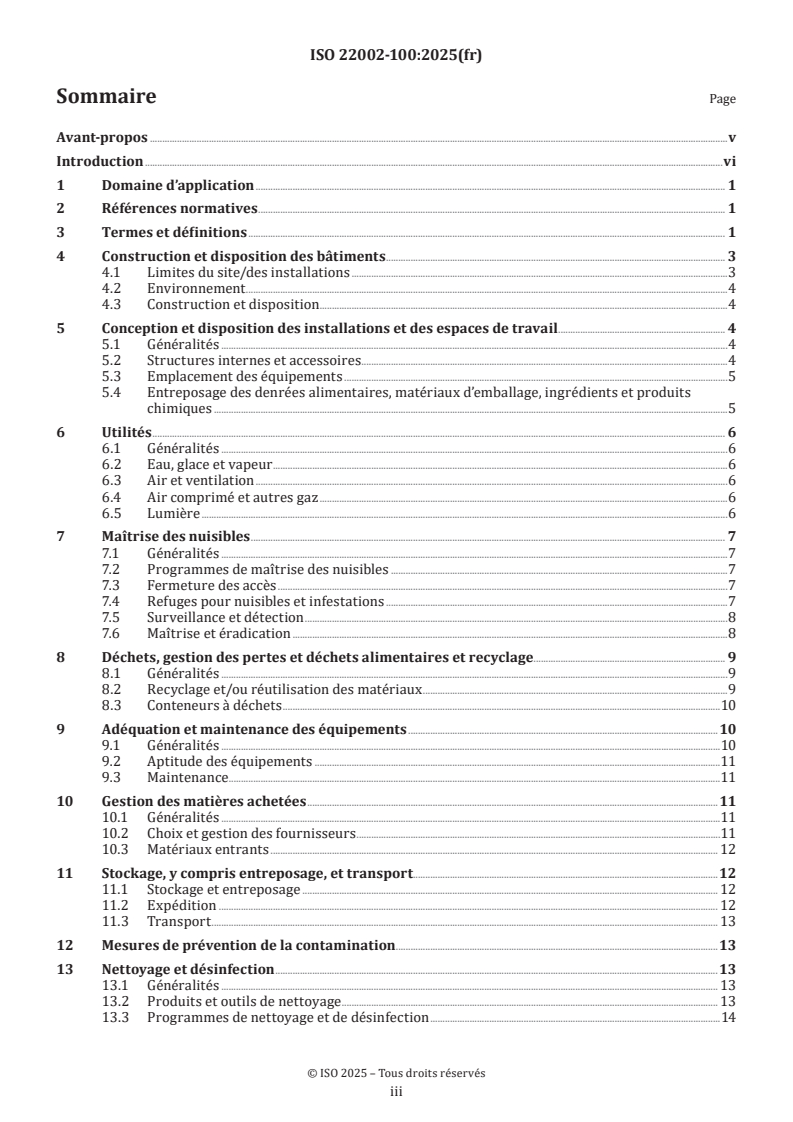 ISO 22002-100:2025 ISO 22002-100:2025 - Programmes prérequis pour la sécurité des denrées alimentaires — Partie 100: Exigences applicables à la chaîne d’approvisionnement des denrées alimentaires, des aliments pour animaux et des emballages
Released:29. 07. 2025 - Page 3 preview