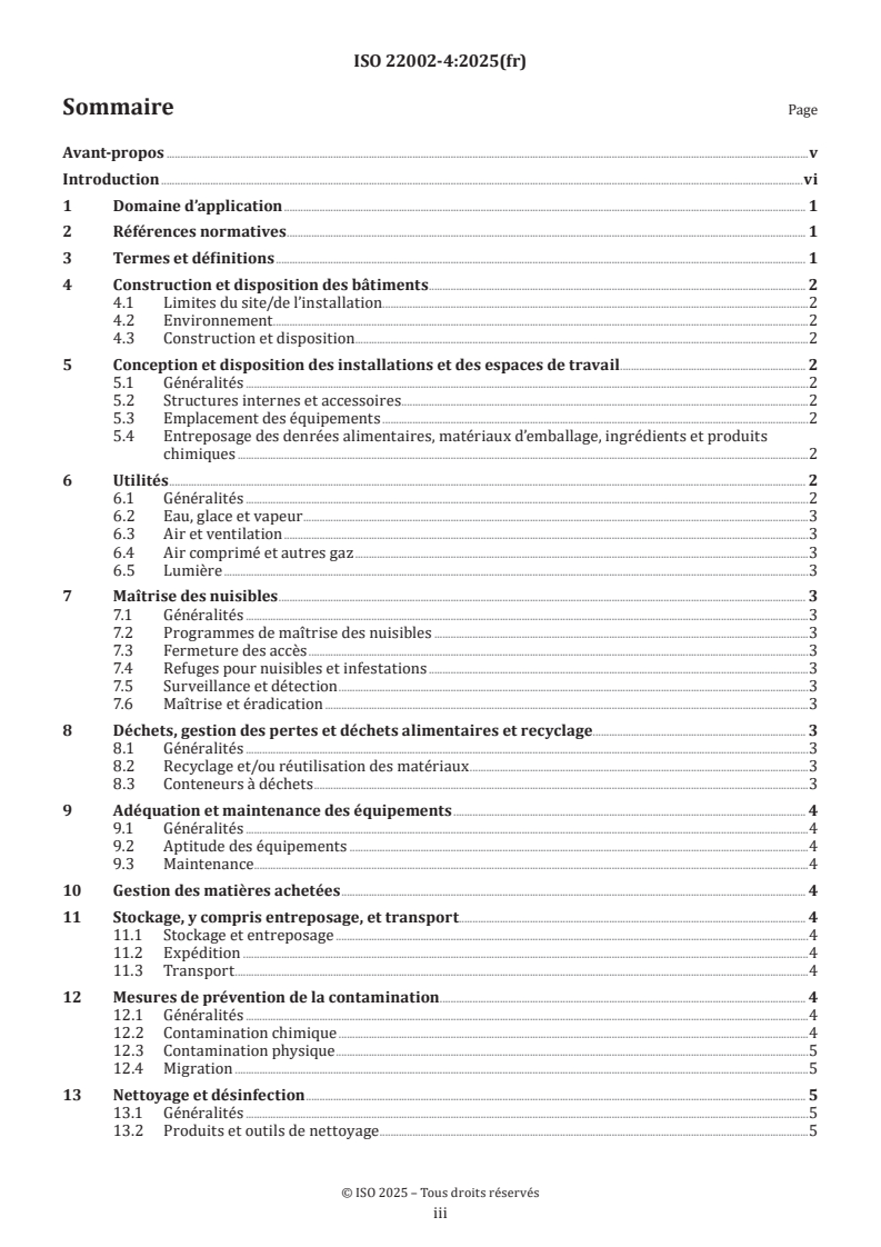 ISO 22002-4:2025 ISO 22002-4:2025 - Programmes prérequis pour la sécurité des denrées alimentaires — Partie 4: Fabrication des emballages destinés aux denrées alimentaires
Released:29. 07. 2025 - Page 3 preview
