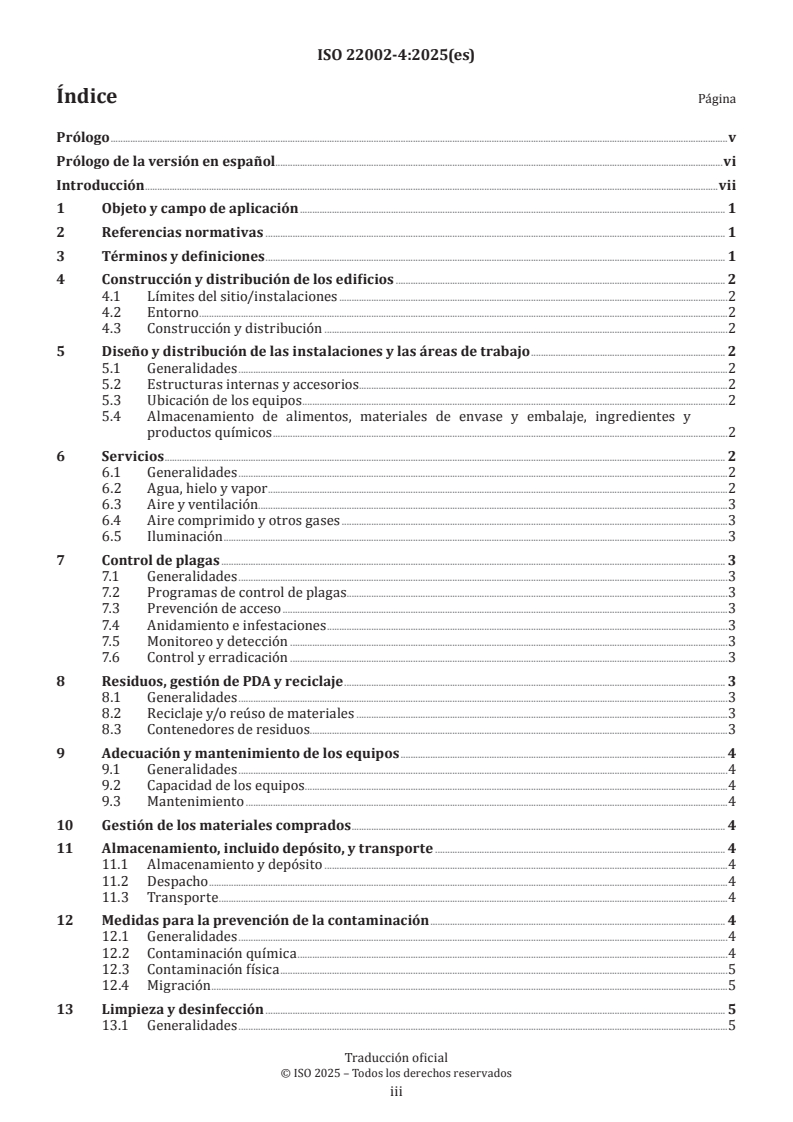 ISO 22002-4:2025 ISO 22002-4:2025 - Prerequisite programmes on food safety — Part 4: Food packaging manufacturing - Page 3 preview