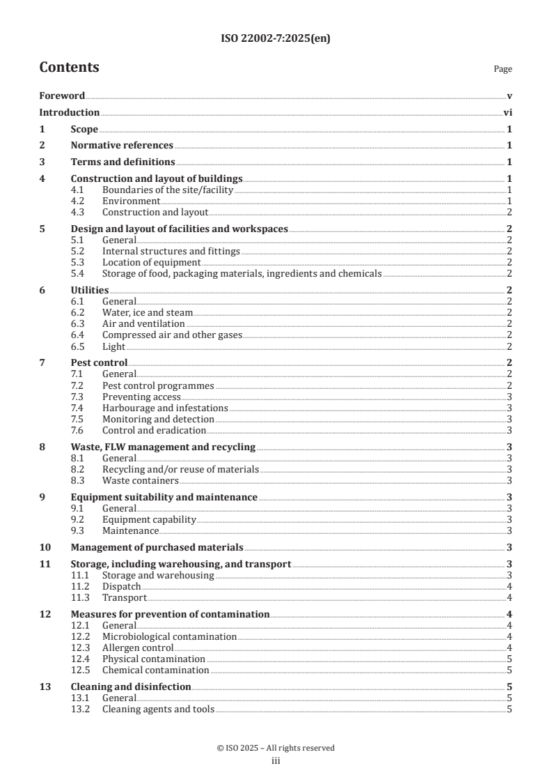 ISO 22002-7:2025 ISO 22002-7:2025 - Prerequisite programmes on food safety — Part 7: Retail and wholesale
Released:29. 07. 2025 - Page 3 preview