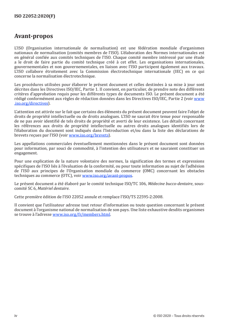 ISO 22052:2020 ISO 22052:2020 - Médecine bucco-dentaire — Centrale d’air comprimé/23/2020 - Page 4 preview