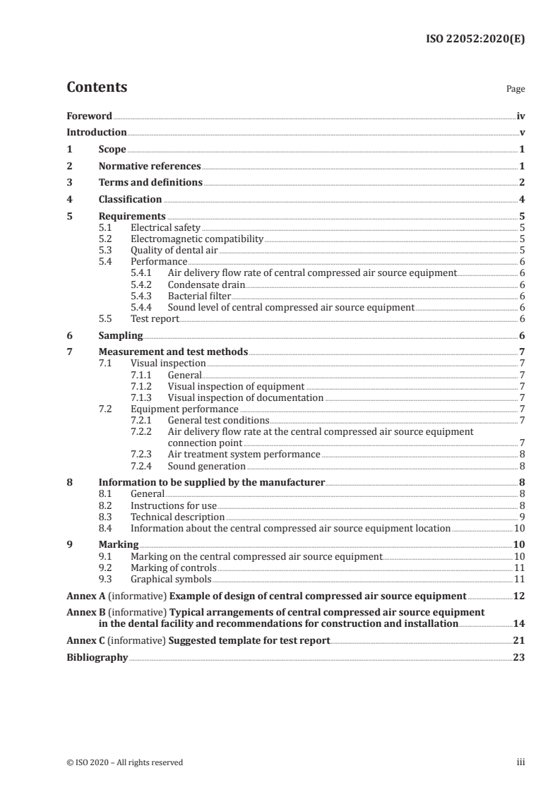 ISO 22052:2020 ISO 22052:2020 - Dentistry — Central compressed air source equipment/23/2020 - Page 3 preview