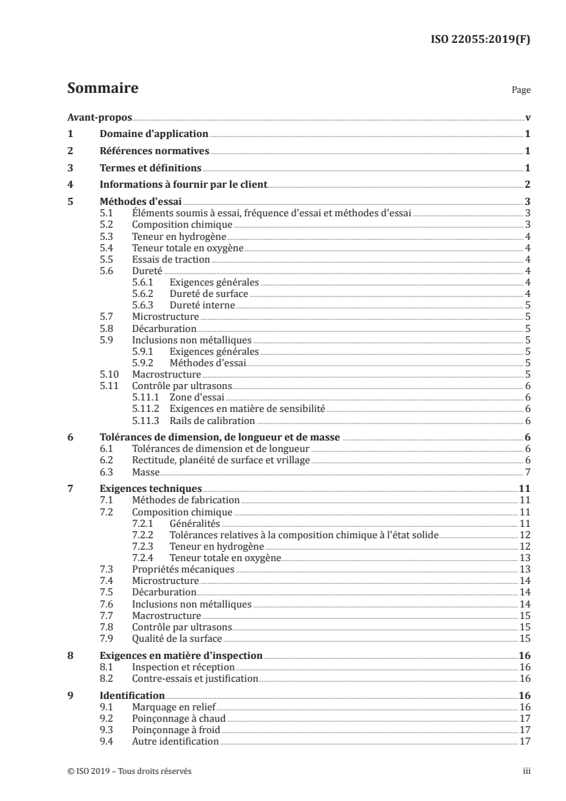 ISO 22055:2019 ISO 22055:2019 - Rails pour appareils de voie/26/2019 - Page 3 preview