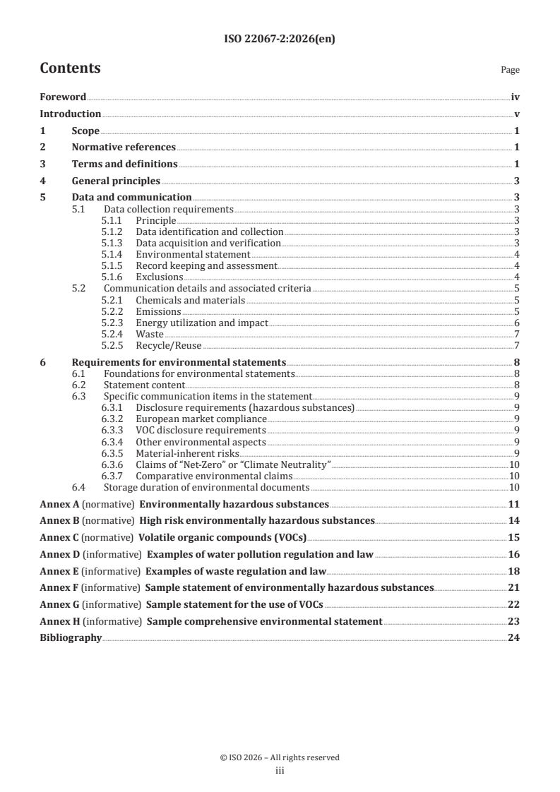 ISO 22067-2:2026 ISO 22067-2:2026 - Graphic technology — Requirements for communication of environmental aspects of printed products — Part 2: Print finishing - Page 3 preview