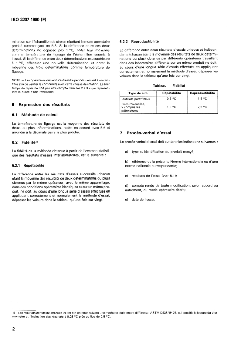 ISO 2207:1980 ISO 2207:1980 - Cires de pétrole — Détermination de la température de figeage/1/1980 - Page 4 preview