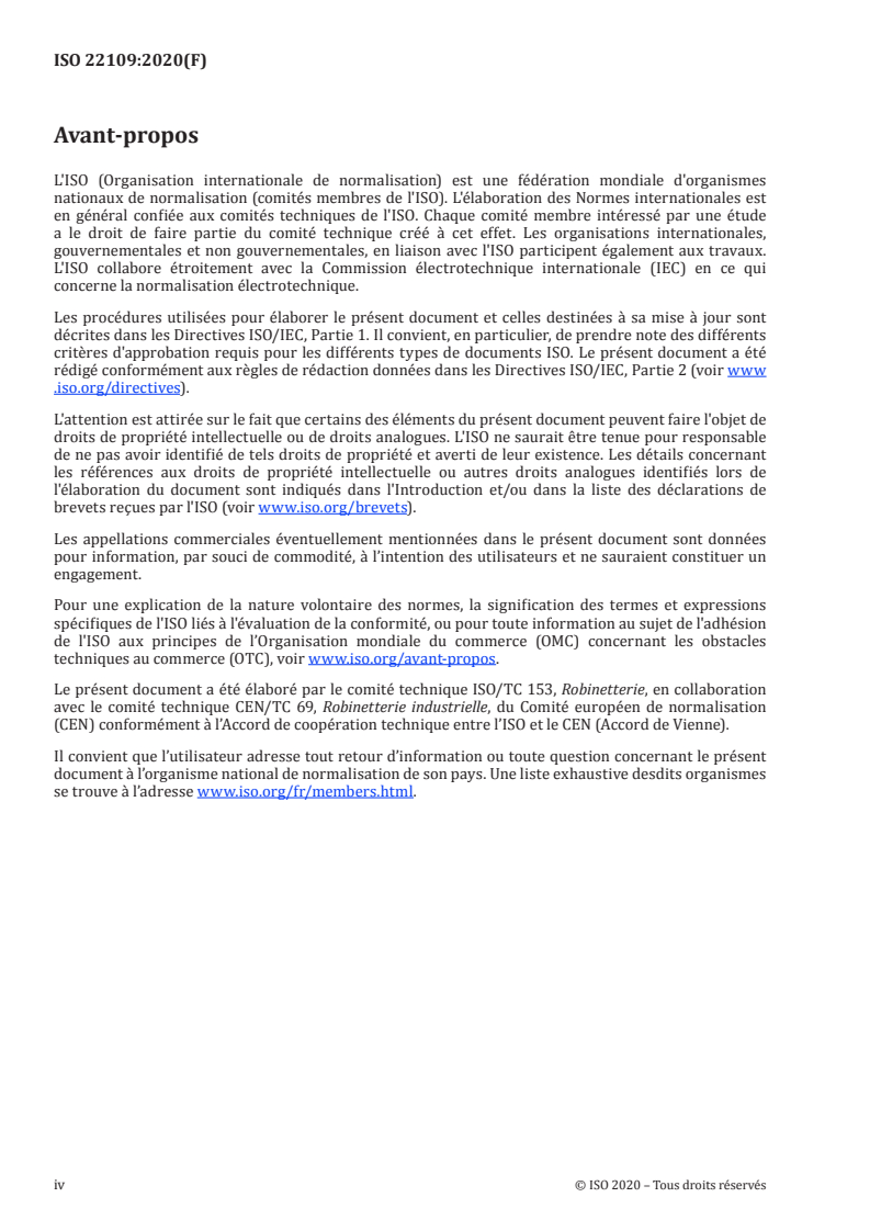 ISO 22109:2020 ISO 22109:2020 - Robinetterie industrielle — Réducteur pour appareil de robinetterie/10/2020 - Page 4 preview