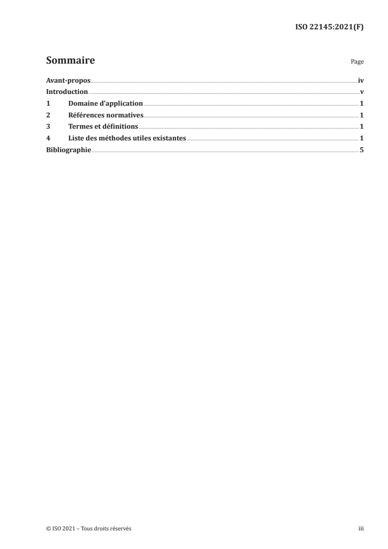 ISO 22145:2021 ISO 22145:2021 - Engrais et amendements — Amendements minéraux — Détermination de la teneur totale en calcium et en magnésium/15/2021 - Page 3 preview