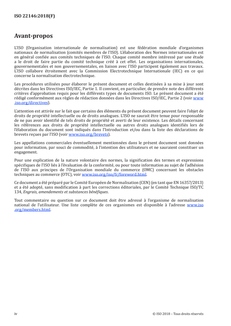 ISO 22146:2018 ISO 22146:2018 - Amendements minéraux basiques carbonatés — Détermination de la réactivité — Méthode par titration automatique à l’acide citrique/5/2018 - Page 4 preview