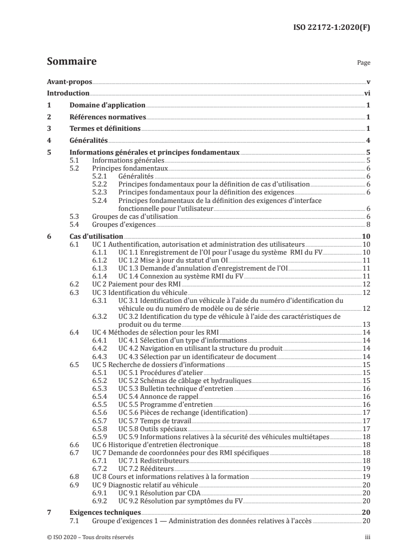 ISO 22172-1:2020 ISO 22172-1:2020 - Véhicules agricoles — Accès normalisés aux informations relatives à la réparation et à l'entretien (RMI) — Partie 1: Exigences relatives à l'interface utilisateur des systèmes d'informations sur le web/7/2020 - Page 3 preview