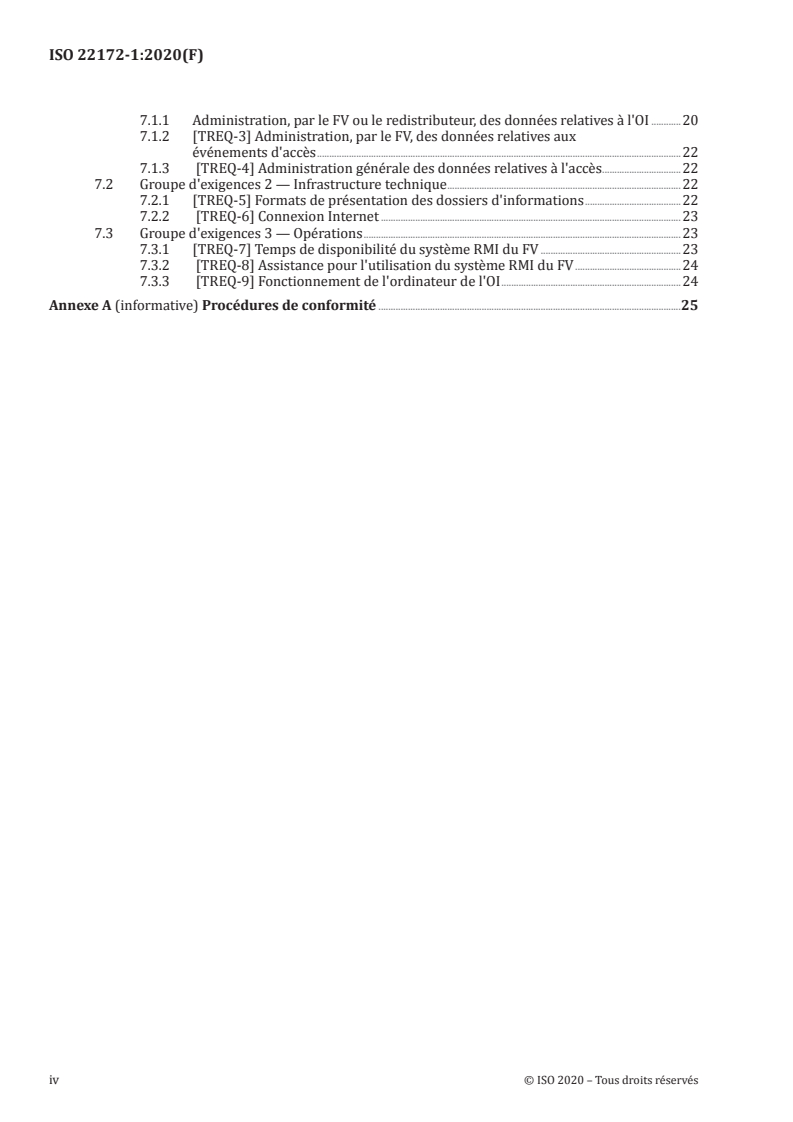 ISO 22172-1:2020 ISO 22172-1:2020 - Véhicules agricoles — Accès normalisés aux informations relatives à la réparation et à l'entretien (RMI) — Partie 1: Exigences relatives à l'interface utilisateur des systèmes d'informations sur le web/7/2020 - Page 4 preview