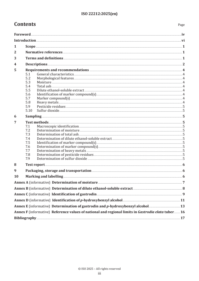 ISO 22212:2025 ISO 22212:2025 - Traditional Chinese medicine — Gastrodia elata tuber
Released:18. 12. 2025 - Page 3 preview