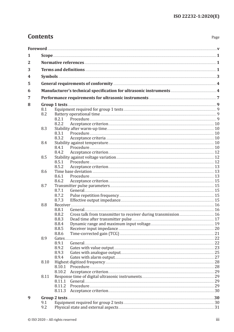 ISO 22232-1:2020 ISO 22232-1:2020 - Non-destructive testing — Characterization and verification of ultrasonic test equipment — Part 1: Instruments/20/2020 - Page 3 preview